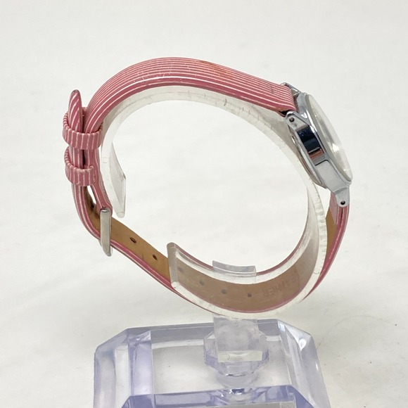 Vtg Timex Easy Reader Watch Women 23mm Silver Tone Pink Band WR New Battery 1994 - Picture 11 of 16